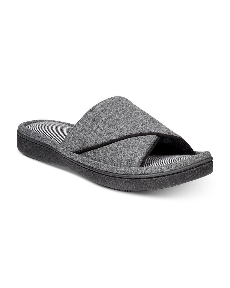 Women's Jersey Nicole Slide with Memory Foam Black $12.54 Shoes