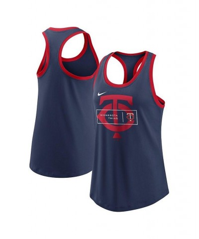 Women's Navy Minnesota Twins X-Ray Racerback Performance Tank Top Navy $26.99 Tops