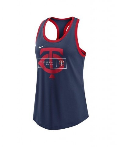 Women's Navy Minnesota Twins X-Ray Racerback Performance Tank Top Navy $26.99 Tops