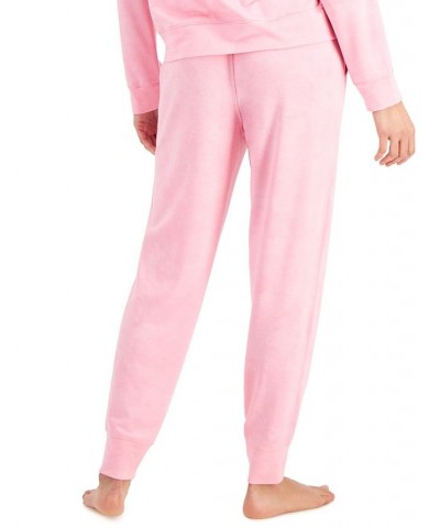 Printed Super Soft Jogger Pajama Pants Pink Tiedye Wash $10.68 Sleepwear